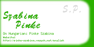 szabina pinke business card